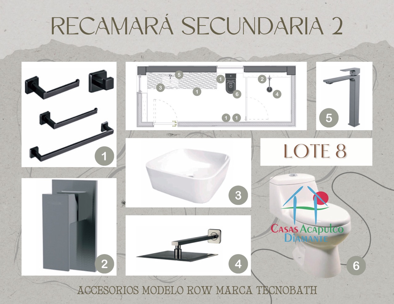 Paradiso Residences Ensueño 8 - Modelo accesorios baños 2